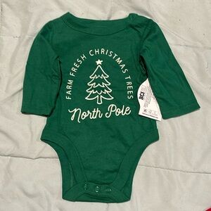 Holiday Time Baby and Toddler Long Sleeve Raglan Christmas Bodysuit